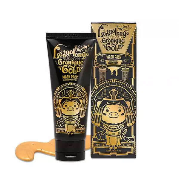 Маска-пленка золотая Elizavecca Hell-pore longolongo gronique gold mask pack